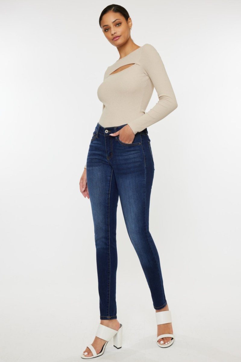 Kancan Mid Rise Gradient Skinny Jeans - Bottoms Sale